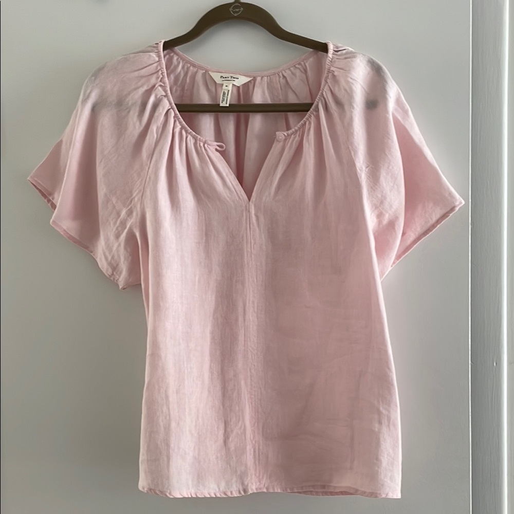Pink Linen Women's Top